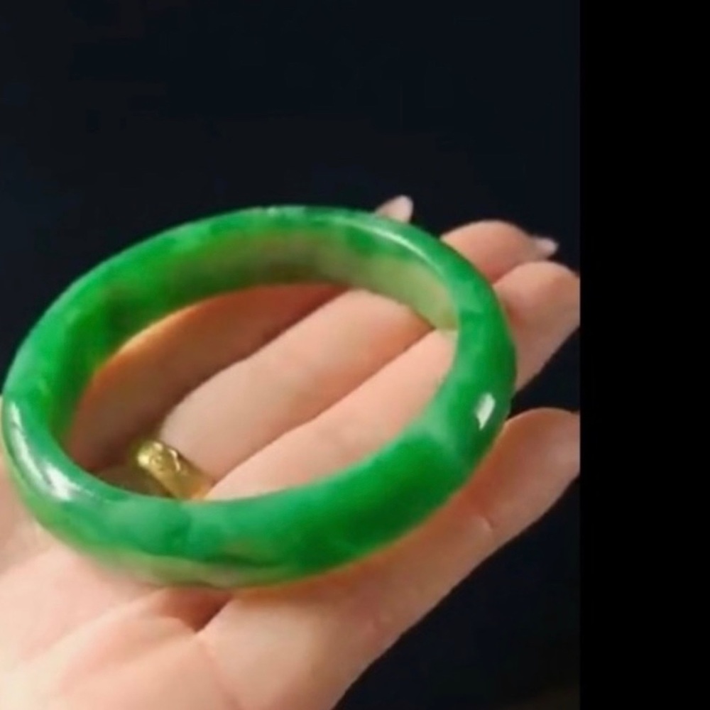 Natural Burmese jade bracelet 55mm
